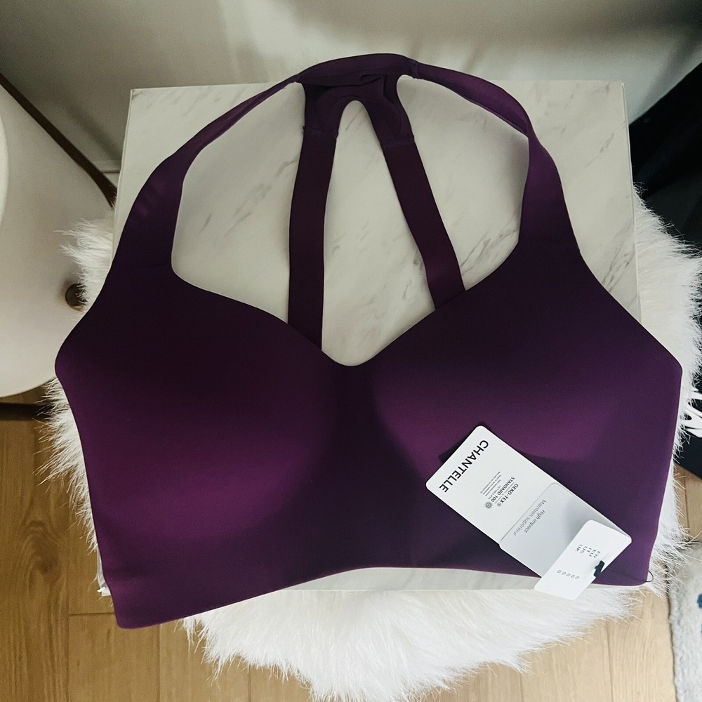 Chantelle‎ High Impact Wirefree Sports Bra, Wireless Top, Purple, Medium, NWT - Picture 7 of 12